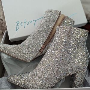 Betsey Johnson Rhinestone Booties